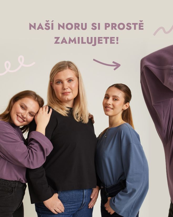 Z vašich recenzí víme jedno: Nora = láska na první oblečení. 💜 A podzim bez ní? To si už neumíme představit. 🍂